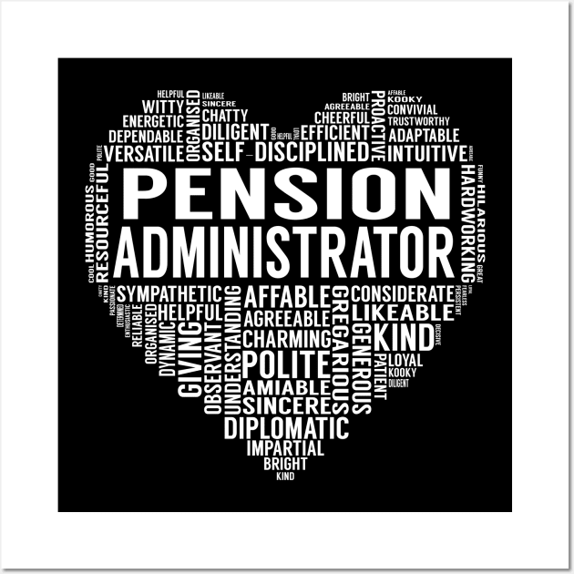 Pension Administrator Heart Wall Art by LotusTee